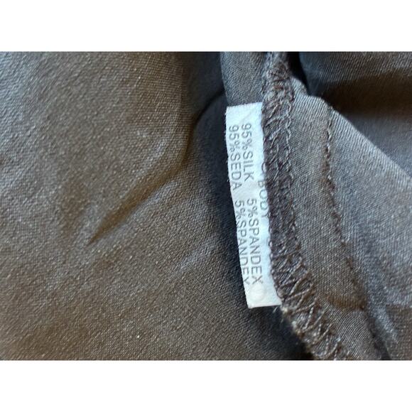 Y2K Bebe Black Silk Whimsygoth Top Classic SteamPunk Emo Cinched Waist Blouse M - Picture 6 of 16